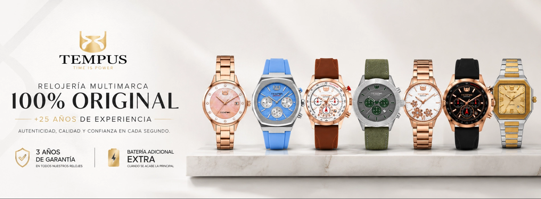 Banner web de Relojes Tempus