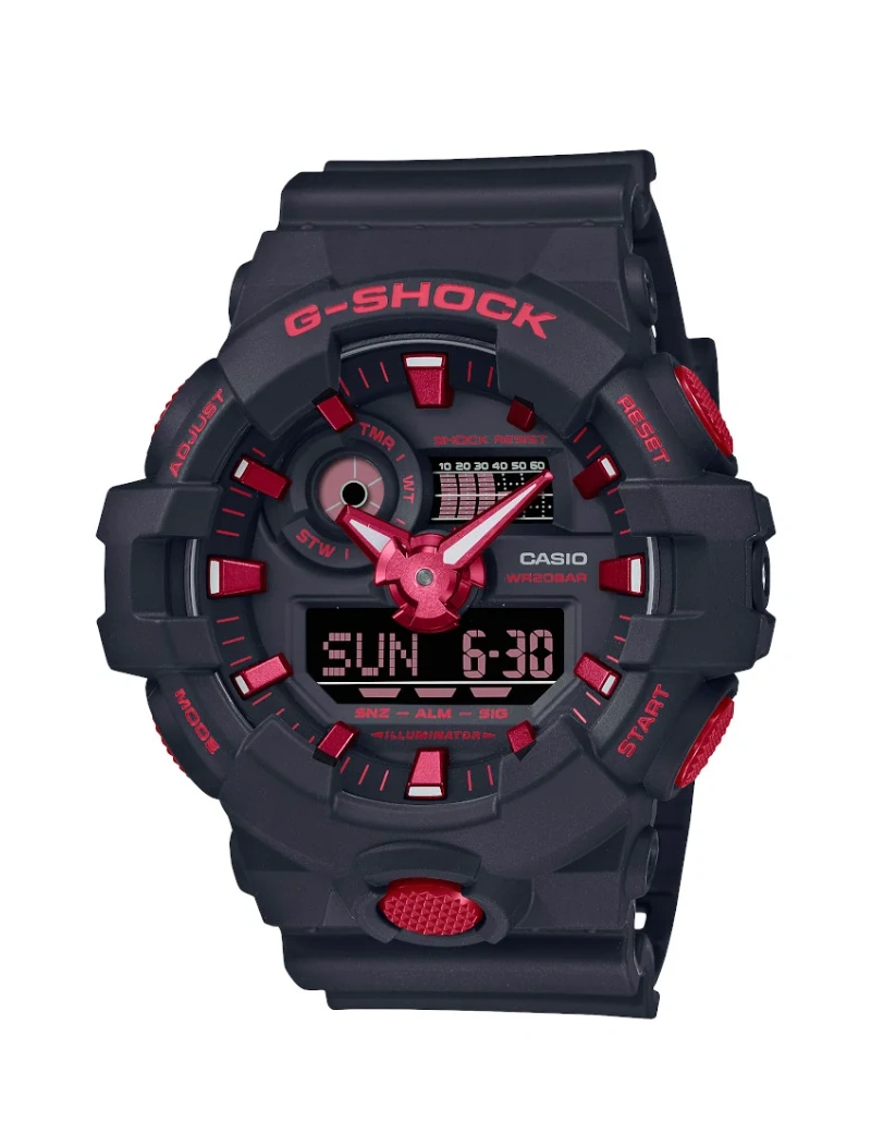 Reloj casio g-shock  rojo ga700bnr1adr