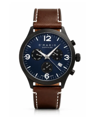 Reloj D´mario Negro PULSO CUERO KL1045