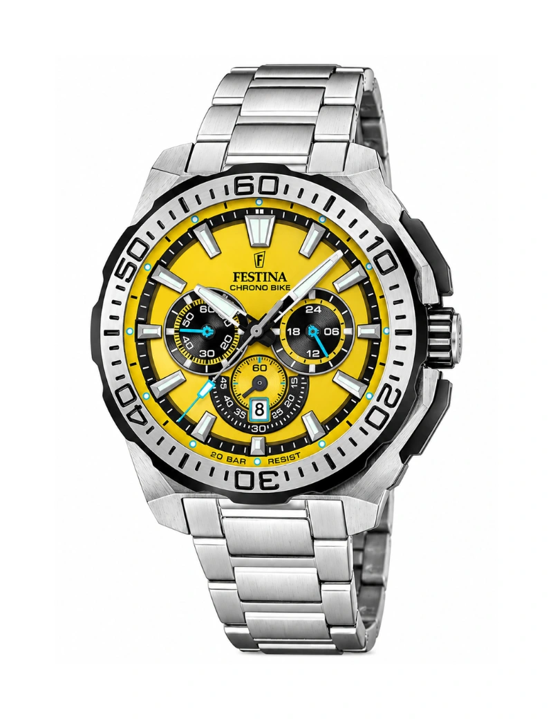Reloj Festina PLATEADO FONDO AMARILLO F20724/4