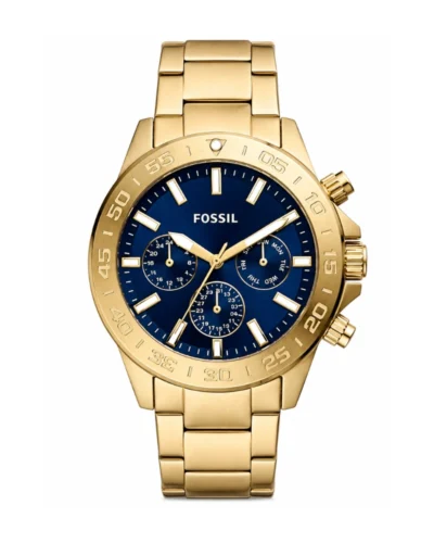 Reloj Fossil dorado fondo azul BQ2706
