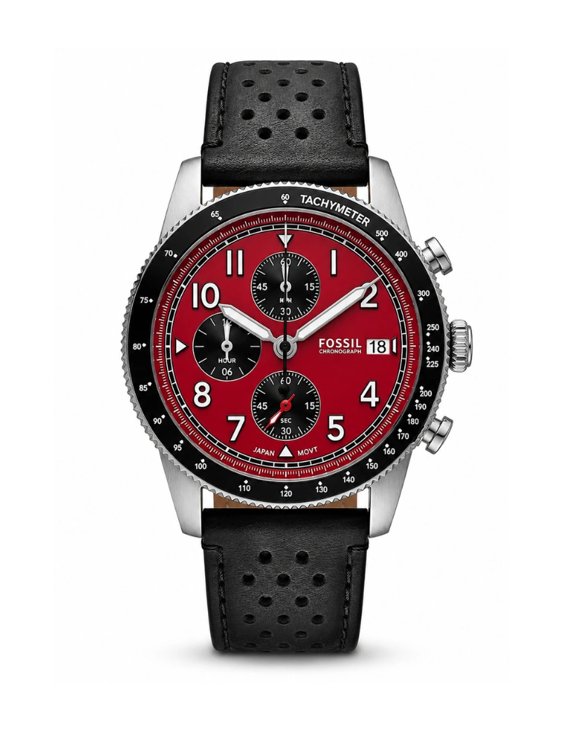 Reloj Fossil fondo rojo FS6086
