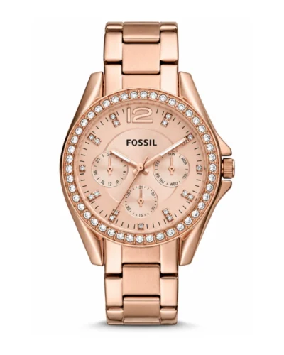 Reloj Fossil plateado oro rosa BQ3850