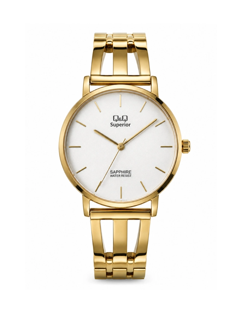 Reloj Q&Q esqueleto dorado S13A500PY