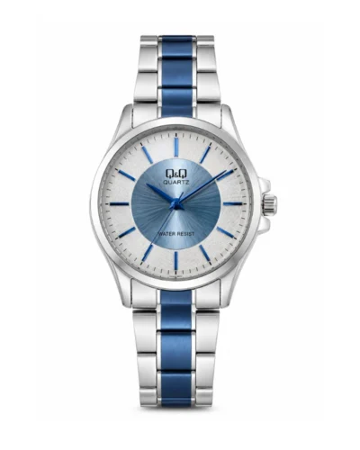 Reloj Q&Q plateado azul Q08A003PY
