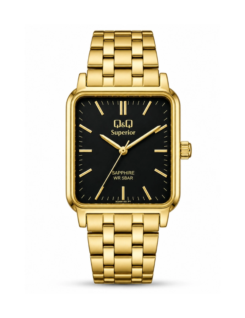 Reloj Q&Q superior cuadrado dorado S28A003PY