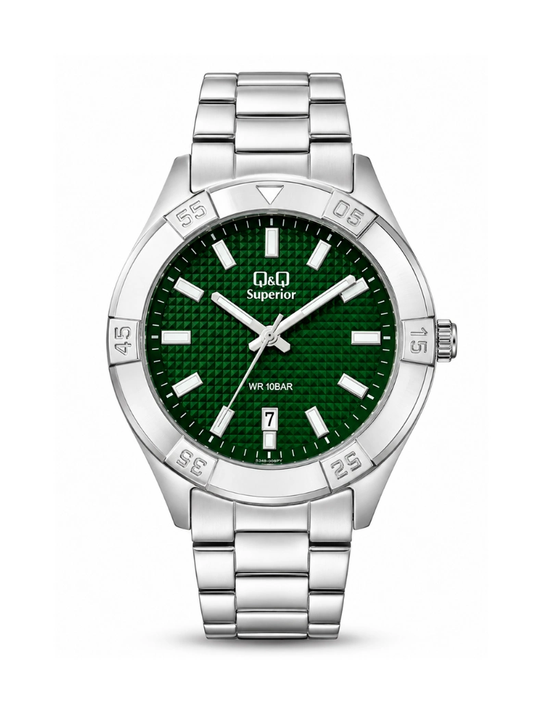 Reloj Q&Q superior fondo verde S20A003VY