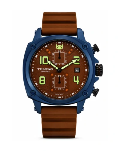 Reloj tempus azul pulso marron 1145ga