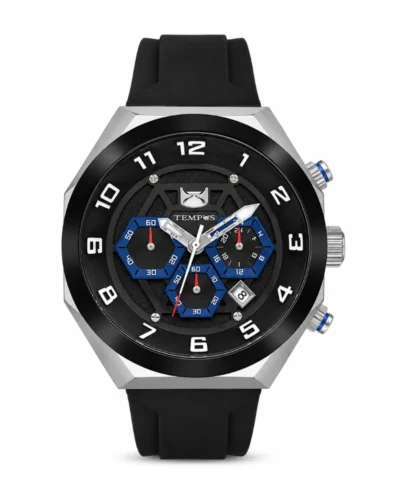 Reloj tempus deportivo negro azul 6083-2