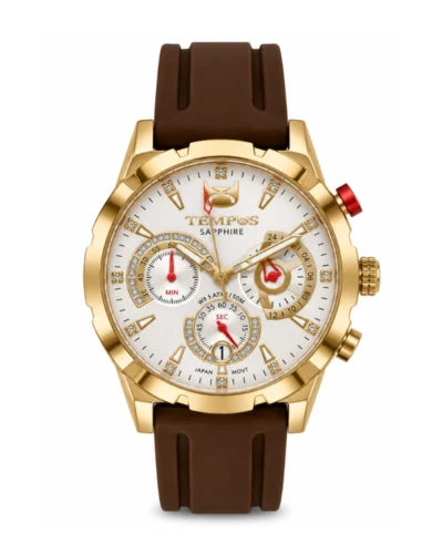 Reloj tempus dorado silicona 1081l-3