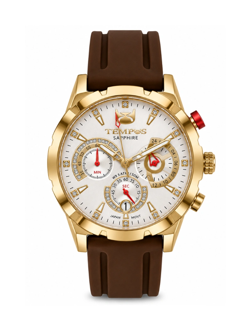 Reloj tempus dorado silicona 1081l-3