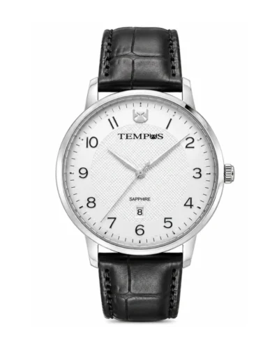 Reloj tempus pulso cuero negro smt230403-2
