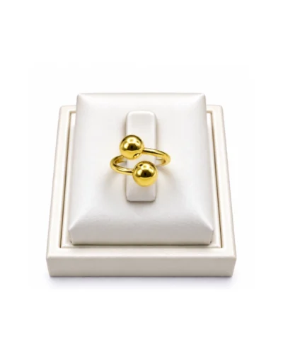 Anillos acero rodinado doble circulos