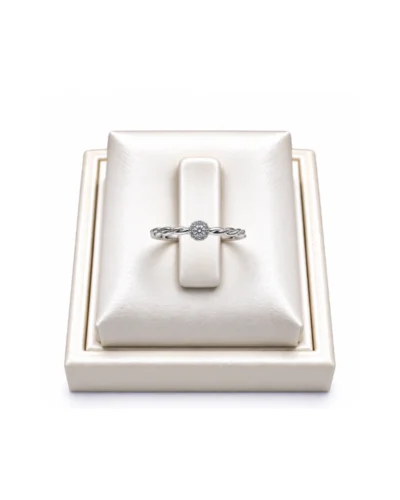 Anillos acero rodinado nudo y piedra