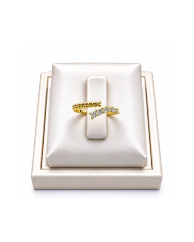 Anillos acero rodinado nudo y piedra