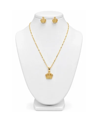 Cadena + aretes en acero rodinado
