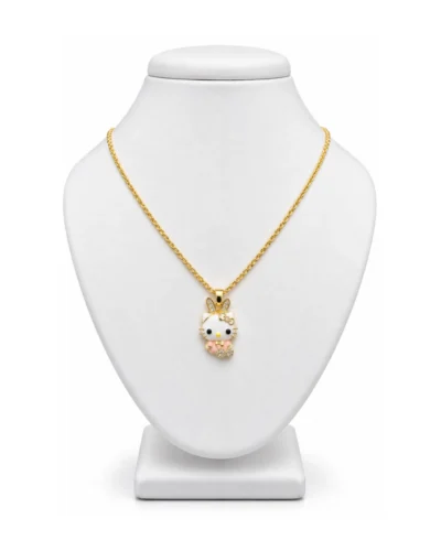 Cadena + dije de hello Kitty en acero rodinado