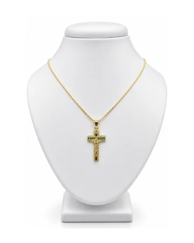 Cadena + dije de jesucristo en acero rodinado