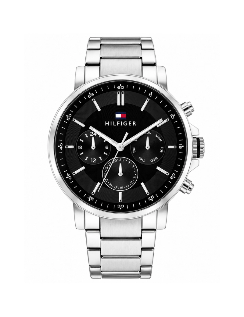 Reloj Tommy plateado fondo azul 1710667