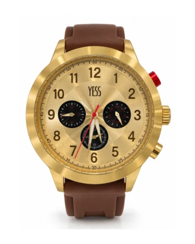 Reloj yess caballer cafe dorado EA9033G-05