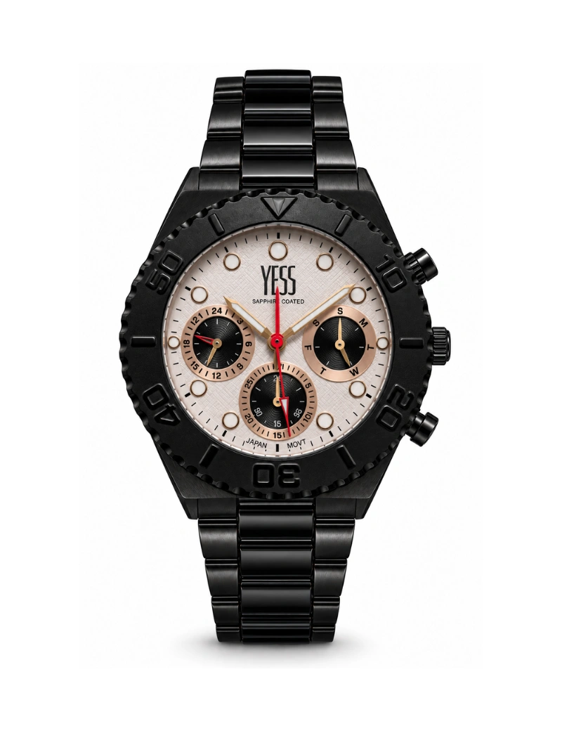 Reloj yess caballero acero negro Y2411004