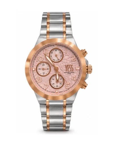 Reloj yess plateado oro rosa dama Y2410704