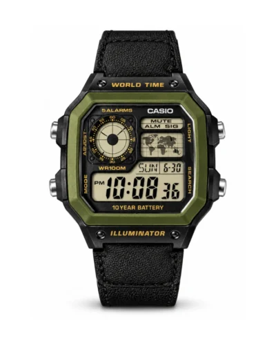 Reloj Casio AE-1200WHB-1BVDF negro verde digital