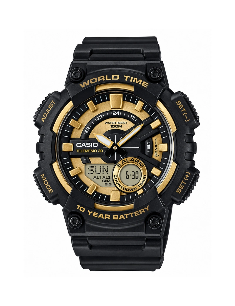 Reloj Casio AEQ-110BW-9AVDF negro dorado