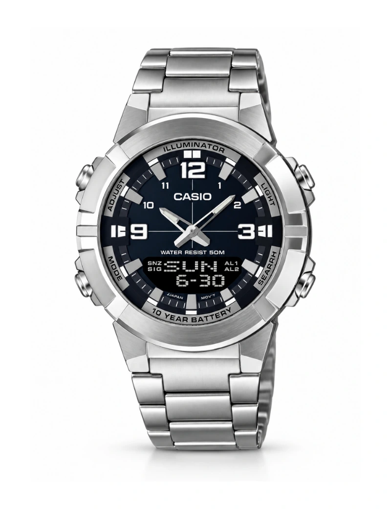 Reloj Casio AMW-870D-1AVDF acero fondo negro