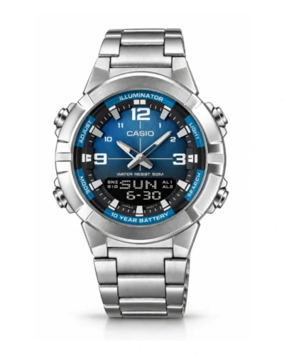 Reloj Casio AMW-870DA-2A2VDF acero fondo azul marino