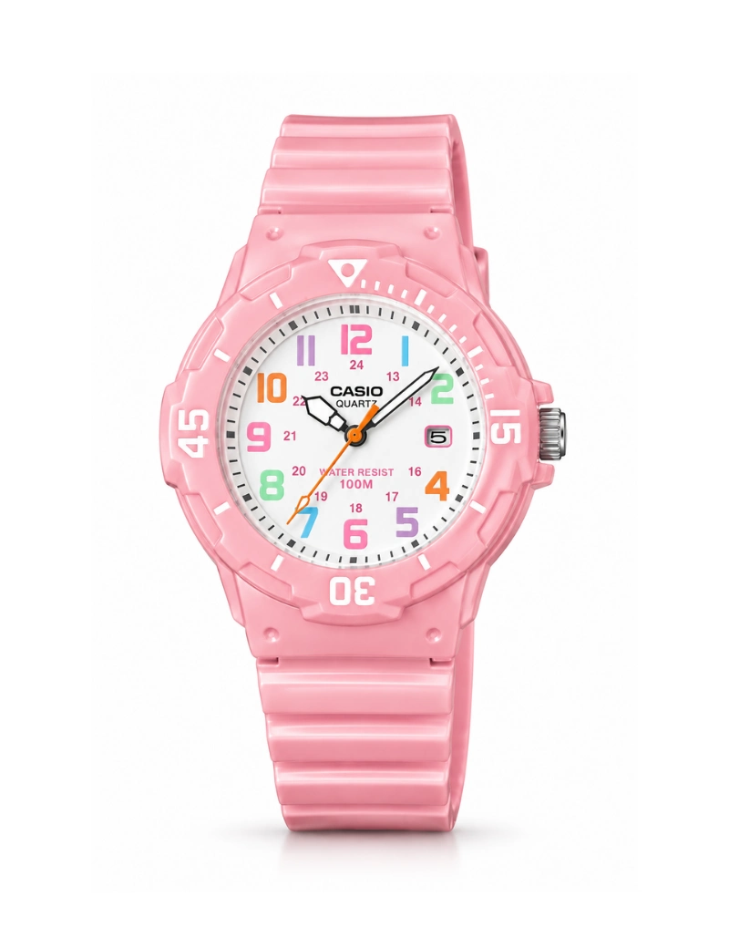 Reloj Casio LRW-200H-4B2VDF rosa con blanco
