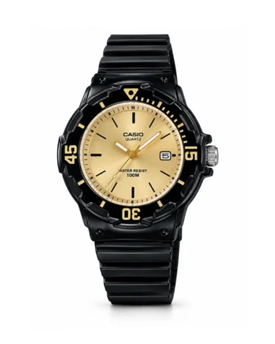 Reloj Casio LRW-200H-9EVDF negro fondo dorado