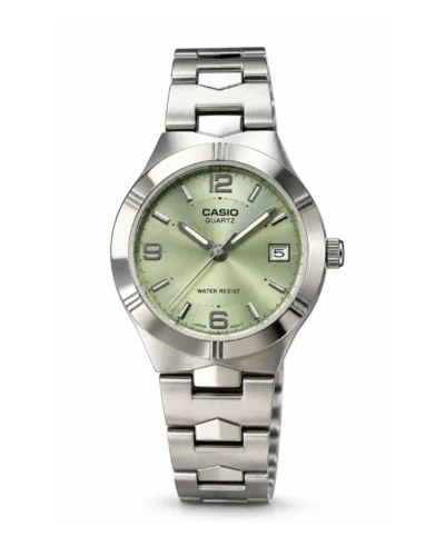 Reloj Casio LTP-1241D-3ADF de acero fondo verde