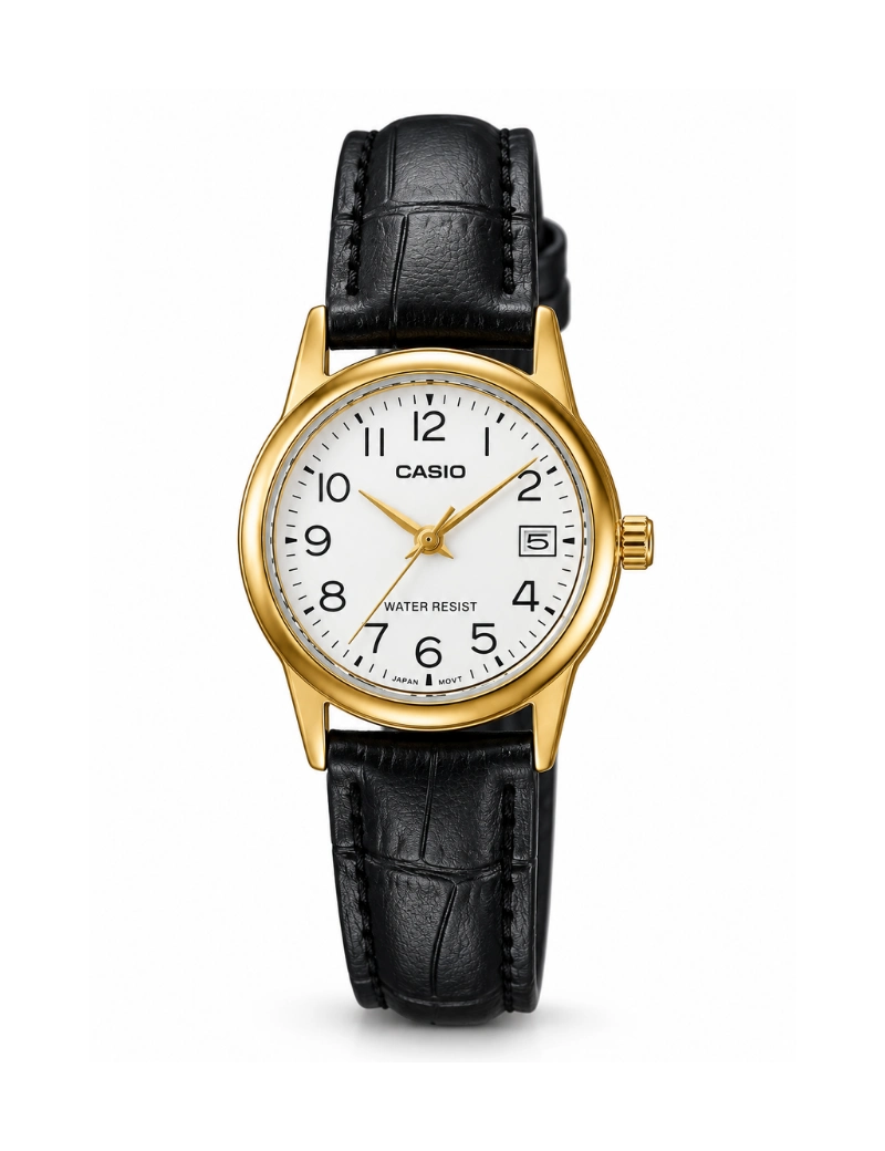Reloj Casio LTP-V002GL-7B2UDF negro dorado manilla negra