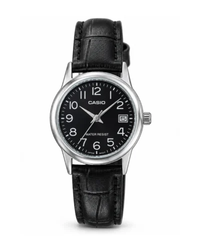 Reloj Casio LTP-V002L-1BUDF negro manilla de cuero