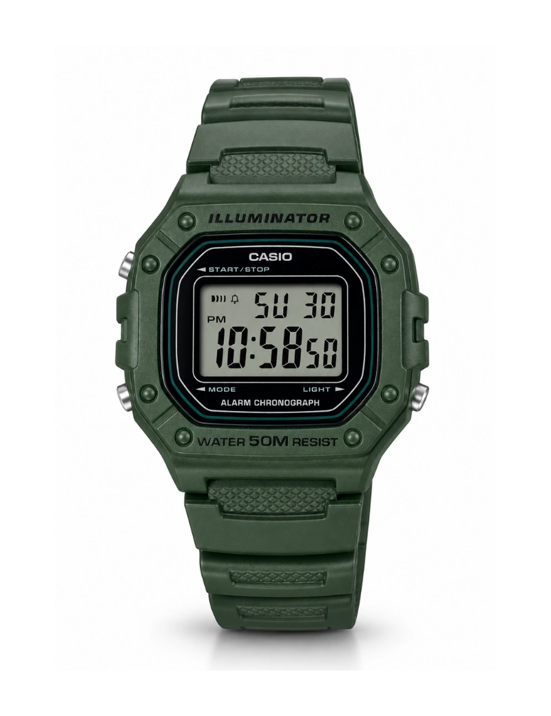 Reloj Casio W-218H-3BVDF verde